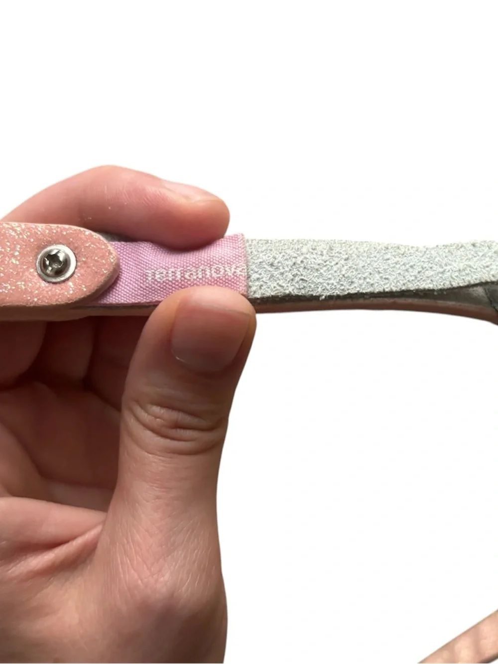 Terranova Pink Glitter Skinny Belt